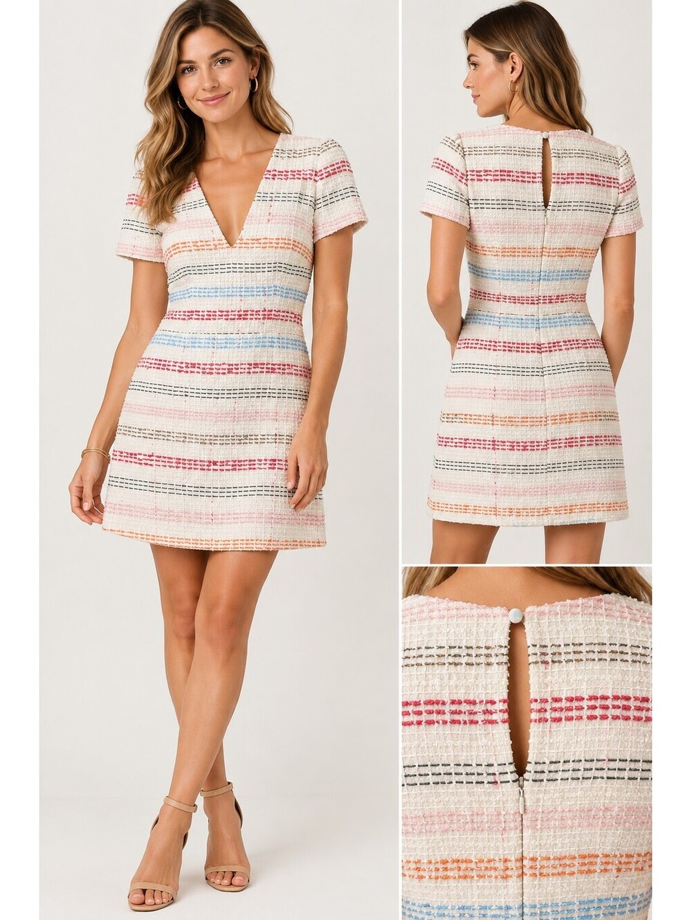 NWT Milly V-neck boucle/ tweed dress | sz 6 -